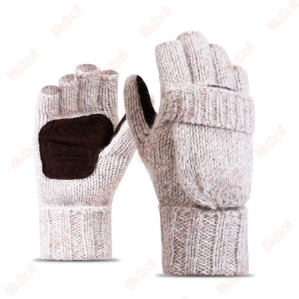 wool knitted gloves for men